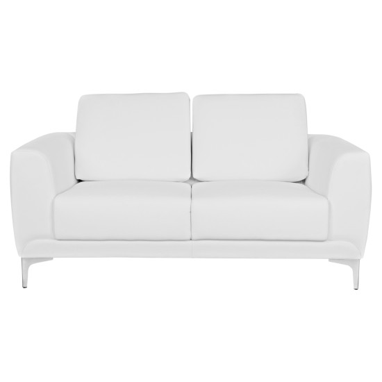 Καναπεσ 2θεσιοσ kενζιε hm3121.22 με λευκο pu 142x81x81 εκ. **