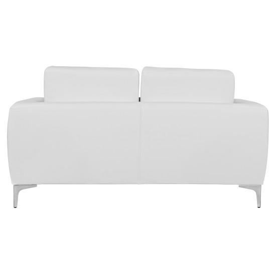 Καναπεσ 2θεσιοσ kενζιε hm3121.22 με λευκο pu 142x81x81 εκ. **
