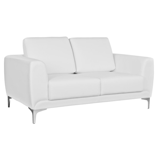 Καναπεσ 2θεσιοσ kενζιε hm3121.22 με λευκο pu 142x81x81 εκ. **