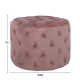 Σκαμπο kassie  σαπιο μηλο βελουδο τυπου chesterfield hm8406.02 φ60x43υ εκ. **