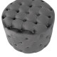 Σκαμπο kassie  γκρι βελουδο τυπου chesterfield hm8406.01 φ60x43υ εκ. **