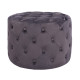 Σκαμπο kassie  γκρι βελουδο τυπου chesterfield hm8406.01 φ60x43υ εκ. **