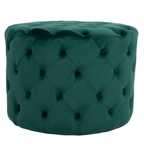 Σκαμπο kassie κυπαρισσι βελουδο τυπου chesterfield hm8406.03 φ60x43υ εκ. **