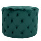 Σκαμπο kassie κυπαρισσι βελουδο τυπου chesterfield hm8406.03 φ60x43υ εκ. **