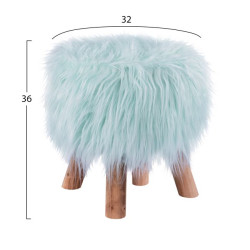 Σκαμπο beck hm8410.04 απο γουνα τιρκουαζ φ32x36 εκ. ** Σκαμπο beck hm8410.04 απο γουνα τιρκουαζ φ32x36 εκ. **