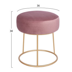 Σκαμπο karlo σαπιο μηλο με χρυση βαση hm8411.02 φ36x38υ εκ. ** Σκαμπο karlo σαπιο μηλο με χρυση βαση hm8411.02 φ36x38υ εκ. **