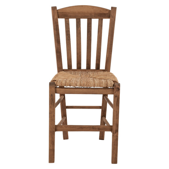 Καρεκλα καφενειου εμποτισμοσ καρυδι με ψαθα hm10376.01 **