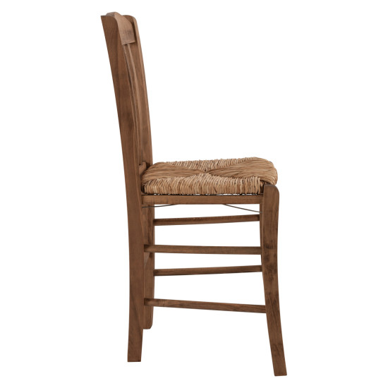 Καρεκλα καφενειου εμποτισμοσ καρυδι με ψαθα hm10376.01 **