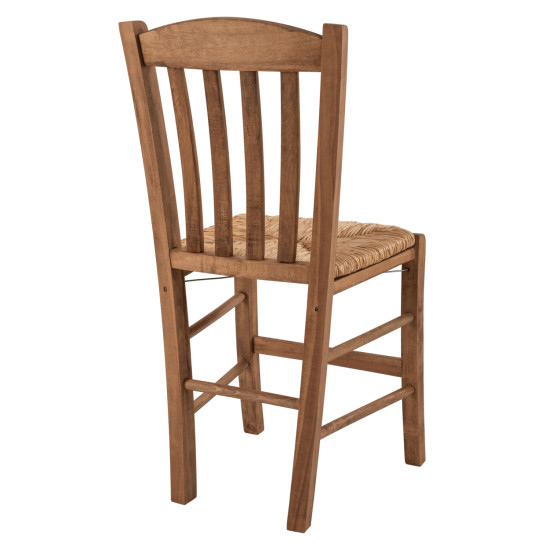 Καρεκλα καφενειου εμποτισμοσ καρυδι με ψαθα hm10376.01 **