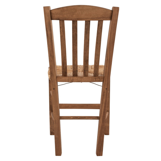 Καρεκλα καφενειου εμποτισμοσ καρυδι με ψαθα hm10376.01 **