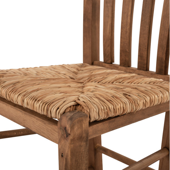 Καρεκλα καφενειου εμποτισμοσ καρυδι με ψαθα hm10376.01 **