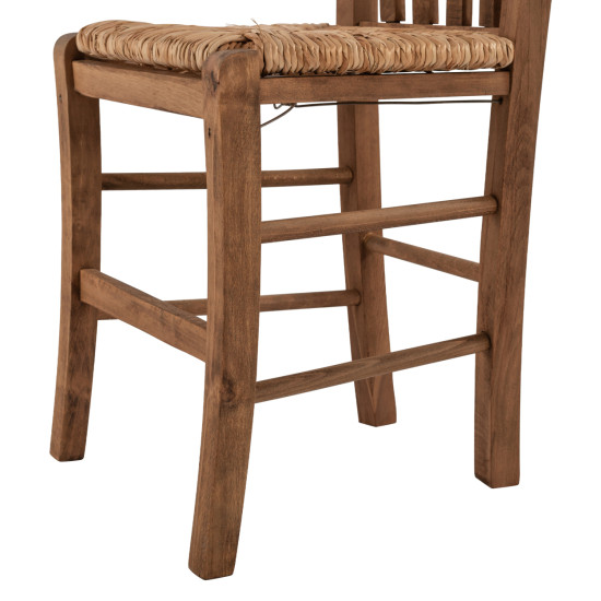 Καρεκλα καφενειου εμποτισμοσ καρυδι με ψαθα hm10376.01 **