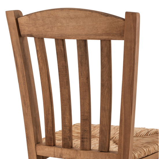 Καρεκλα καφενειου εμποτισμοσ καρυδι με ψαθα hm10376.01 **