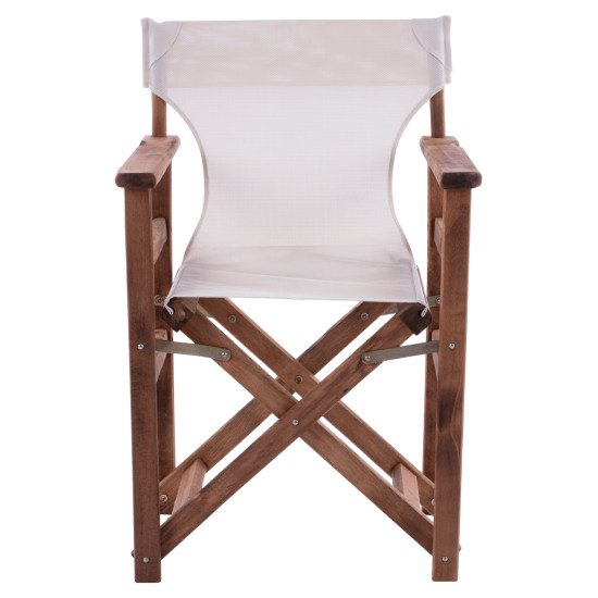 Καρεκλα σκηνοθετη λημνοσ καρυδι πανι εκρου textilene hm10368.60 57x54x88,5 εκ. ** Καρεκλα σκηνοθετη λημνοσ καρυδι πανι εκρου textilene hm10368.60 57x54x88,5 εκ. **