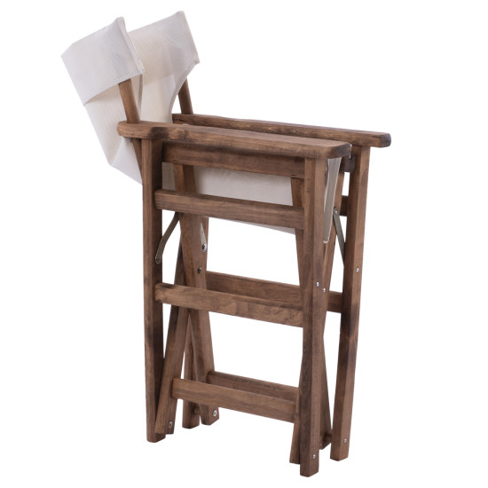 Καρεκλα σκηνοθετη λημνοσ καρυδι πανι εκρου textilene hm10368.60 57x54x88,5 εκ. ** Καρεκλα σκηνοθετη λημνοσ καρυδι πανι εκρου textilene hm10368.60 57x54x88,5 εκ. **