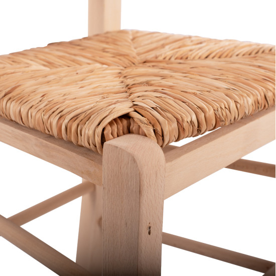 Καρεκλα αβαφη παροσ απο μασιφ ξυλο οξιασ με ψαθα hm10379.02 ** Καρεκλα αβαφη παροσ απο μασιφ ξυλο οξιασ με ψαθα hm10379.02 **