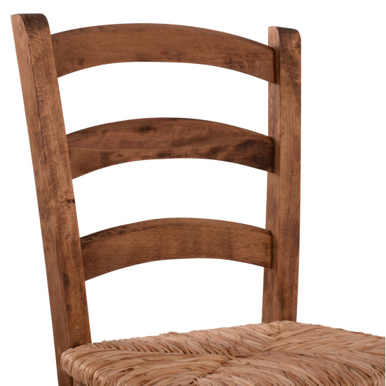 Καρεκλα καρυδι εμποτισμοσ παροσ με ψαθα hm10379.01 ** Καρεκλα καρυδι εμποτισμοσ παροσ με ψαθα hm10379.01 **