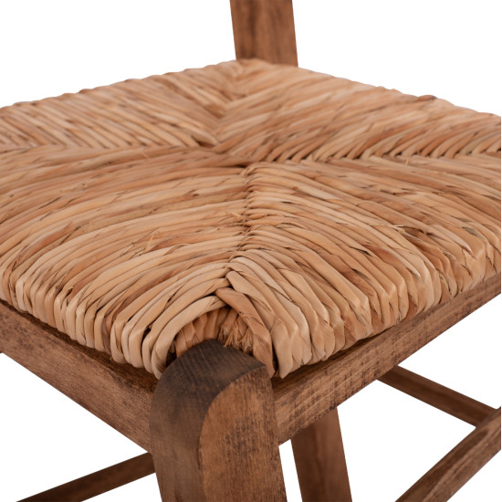 Καρεκλα καρυδι εμποτισμοσ παροσ με ψαθα hm10379.01 ** Καρεκλα καρυδι εμποτισμοσ παροσ με ψαθα hm10379.01 **