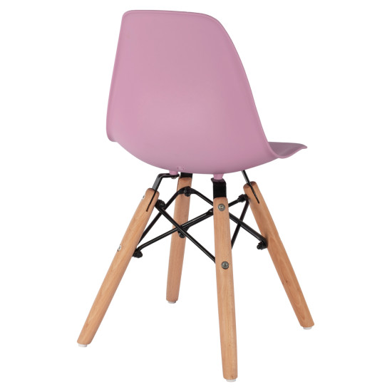 ΚΑΡΕΚΛΑ TWIST KID ΤΜΧ.HM8453.05 ΞΥΛΙΝΑ ΠΟΔΙΑ & ΚΑΘΙΣΜΑ ΡΟΖ PP 30,5Χ33Χ59 ΕΚ - 4τεμ **