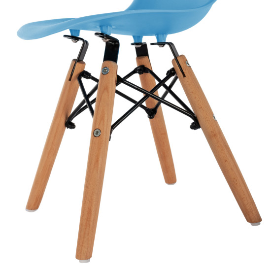 ΚΑΡΕΚΛΑ TWIST KID ΤΜΧ.HM8453.08 ΞΥΛΙΝΑ ΠΟΔΙΑ & ΚΑΘΙΣΜΑ ΜΠΛΕ PP 30,5Χ33Χ59 ΕΚ - 4τεμ **