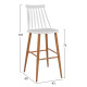 ΣΚΑΜΠΟ ΜΠΑΡ HM8459.01 VANESSA ΣΕ ΛΕΥΚΟ ΧΡΩΜΑ 43x49x107 εκ. - 2τεμ **