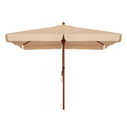 Ομπρελα επαγγελματικη waller 3,00x3,00x2,50y με ξυλινο σκελετο hm6022 μπεζ **