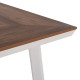 Τραπεζι αλουμινιου taber hm5131.11 λευκο με polywood top 200x100x75υεκ **