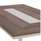 Τραπεζι αλουμινιου taber hm5131.11 λευκο με polywood top 200x100x75υεκ **