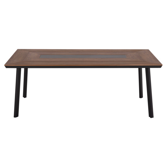 Τραπεζι αλουμινιου taber με polywood 200x100 γκρι hm5131.12 **
