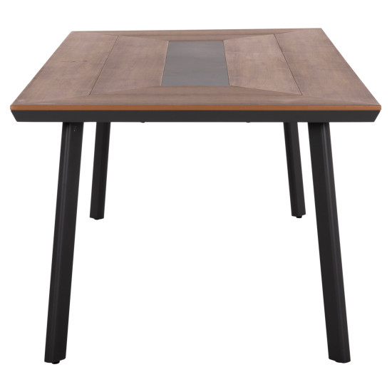 Τραπεζι αλουμινιου taber με polywood 200x100 γκρι hm5131.12 **