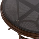 Τραπεζι αλουμινιου moses φ70x76 εκ. bamboo look hm5532.03 καφε με γυαλι **