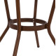 Τραπεζι αλουμινιου moses φ70x76 εκ. bamboo look hm5532.03 καφε με γυαλι **