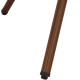 Τραπεζι αλουμινιου moses φ70x76 εκ. bamboo look hm5532.03 καφε με γυαλι **