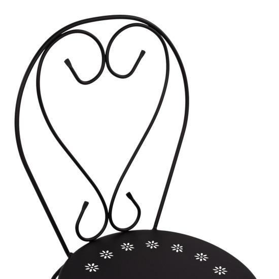 Καρεκλα μεταλλικη amore μαυρη 42x48x90 εκ. hm5007.11 ** Καρεκλα μεταλλικη amore μαυρη 42x48x90 εκ. hm5007.11 **