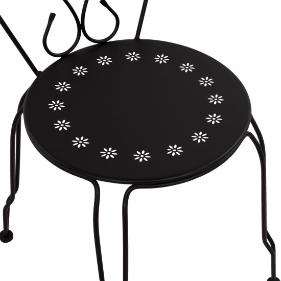 Καρεκλα μεταλλικη amore μαυρη 42x48x90 εκ. hm5007.11 ** Καρεκλα μεταλλικη amore μαυρη 42x48x90 εκ. hm5007.11 **