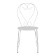 Καρεκλα μεταλλικη amore λευκη 42x48x90 εκ. hm5007.12 **