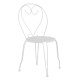 Καρεκλα μεταλλικη amore λευκη 42x48x90 εκ. hm5007.12 **