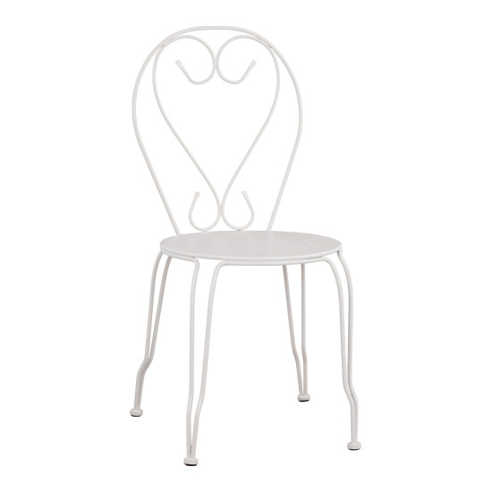 Καρεκλα μεταλλικη amore λευκη 42x48x90 εκ. hm5007.12 **