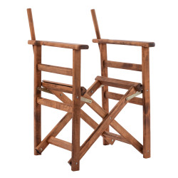 Πολυθρονα σκηνοθετη σκελετοσ καρυδι εμποτισμοσ λημνοσ hm5574.01 57x54x88,5 εκ. **