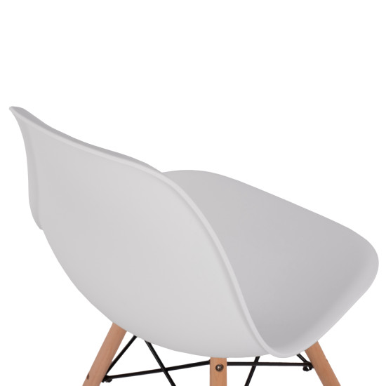 ΚΑΡΕΚΛΑ ΜΕ ΞΥΛΙΝΑ ΠΟΔΙΑ ΚΑΙ ΚΑΘΙΣΜΑ TWIST PP ΛΕΥΚΗ HM8460.01 46Χ50Χ82 ΕΚ - 4τεμ **