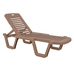 Ξαπλωστρα παραλιασ πλαστικη ανακλινομενη relax καπουτσινο 190χ70χ36υεκ. 303002061-04 **