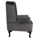 Πολυθρονα-μπερζερα γκρι βελουδο t.chesterfield polina 83x75x107yεκ.hm0053.10 **