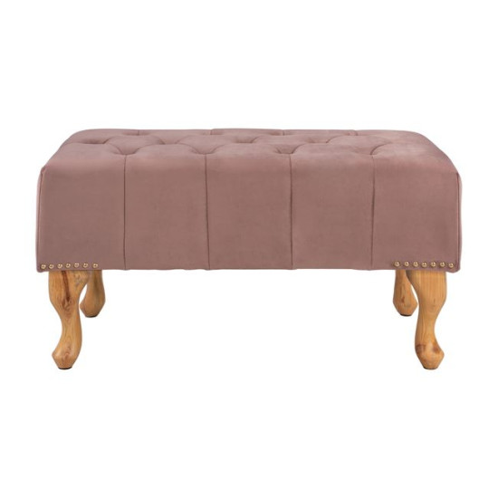 Ταμπουρε t.chesterfield emma hm226.05 σαπιο μηλο βελουδο-ποδια σε φυσικο 78x46x40y **