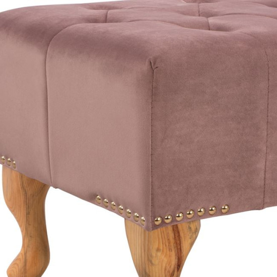 Ταμπουρε t.chesterfield emma hm226.05 σαπιο μηλο βελουδο-ποδια σε φυσικο 78x46x40y **