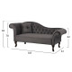 Ανακλινδρο t.chesterfield γκρι βελουδο niovi hm3007.10 αρ.μπρατσo 189x61x84yεκ. **