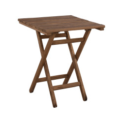 Τραπεζι σκηνοθετh λημνοσ 60χ60χ77υ εκ. μασιφ οξια εμπoτισμοσ καρυδι hm5647.01 **