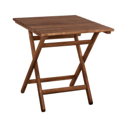 Τραπεζι σκηνοθετh λημνοσ 70χ70x75υ εκ. μασιφ οξια εμπoτισμοσ καρυδι hm5648.01 **