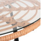Σετ εξωτερικου χωρου 3τμχ allegra hm10476 wicker μπεζ-μεταλλο μαυρο **