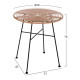 Σετ 3τμχ allegra wicker με τραπεζι φ70χ74υ μπεζ & μαυρο χρωμα hm10478 **