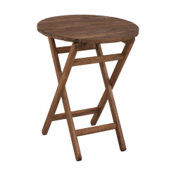 Τραπεζι σκηνοθετh λημνοσ φ60χ76υ μασιφ οξια εμπoτισμοσ καρυδι hm5653.01 **